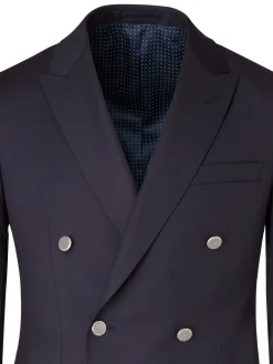 Blazer Mathias croisé pure laine boutons argentés