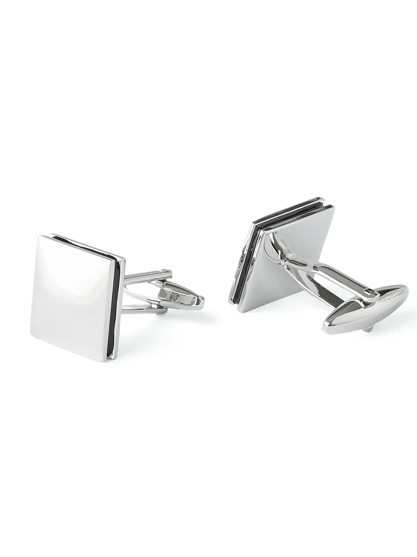 Boutons de manchette rectangulaires bicolore