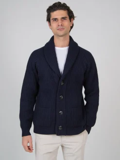 Cardigan boutonné laine & cachemire jauge 7 Miki