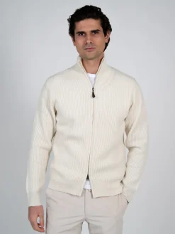 Cardigan zippé laine & cachemire jauge 7 Miguel