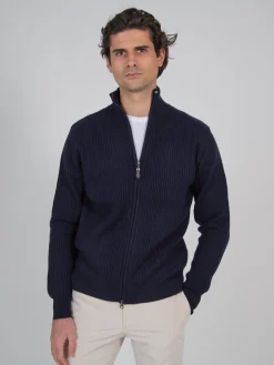 Cardigan zippé laine & cachemire jauge 7 Miguel
