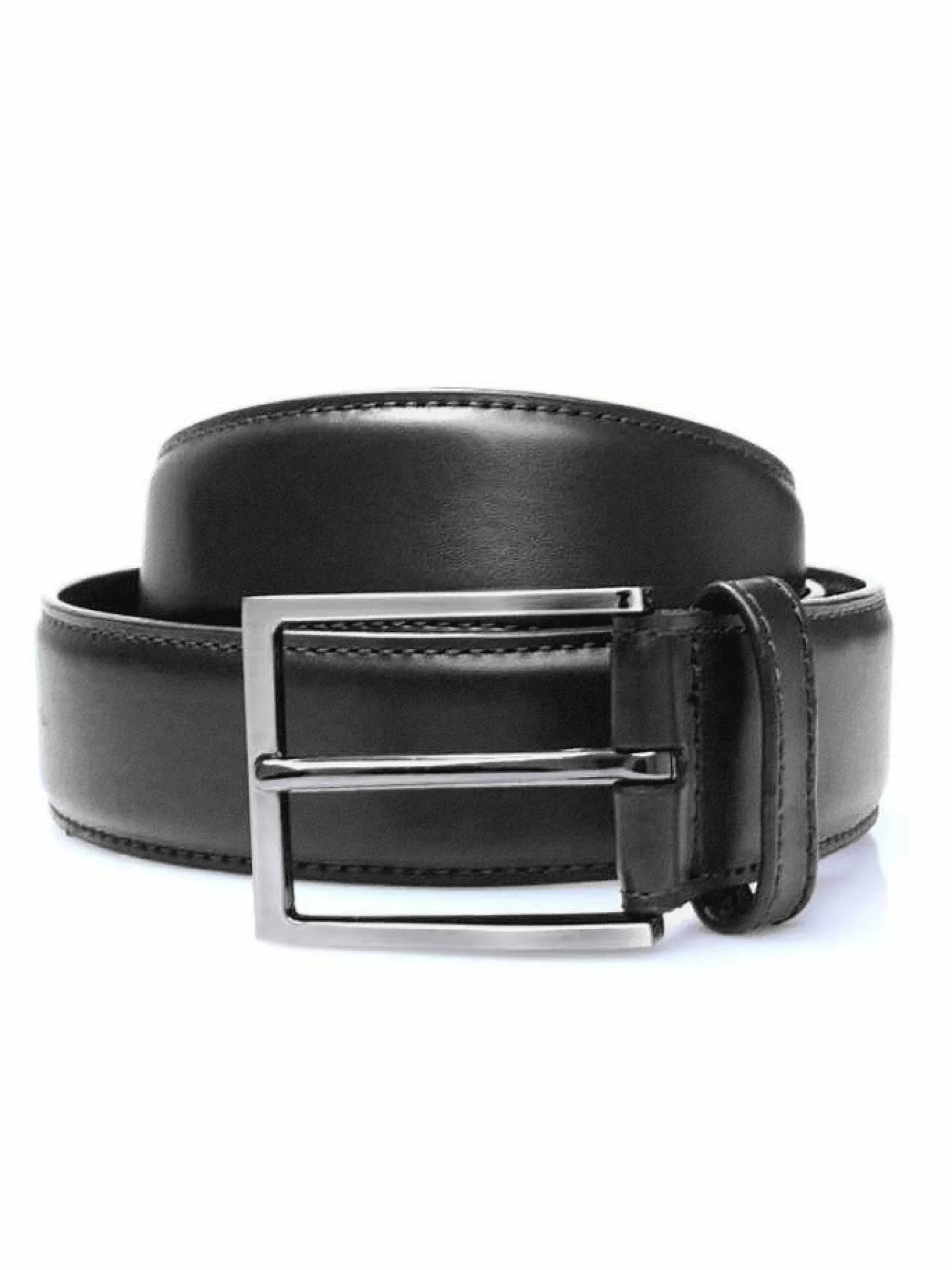 Ceinture homme cuir lisse surpiqué ton sur ton