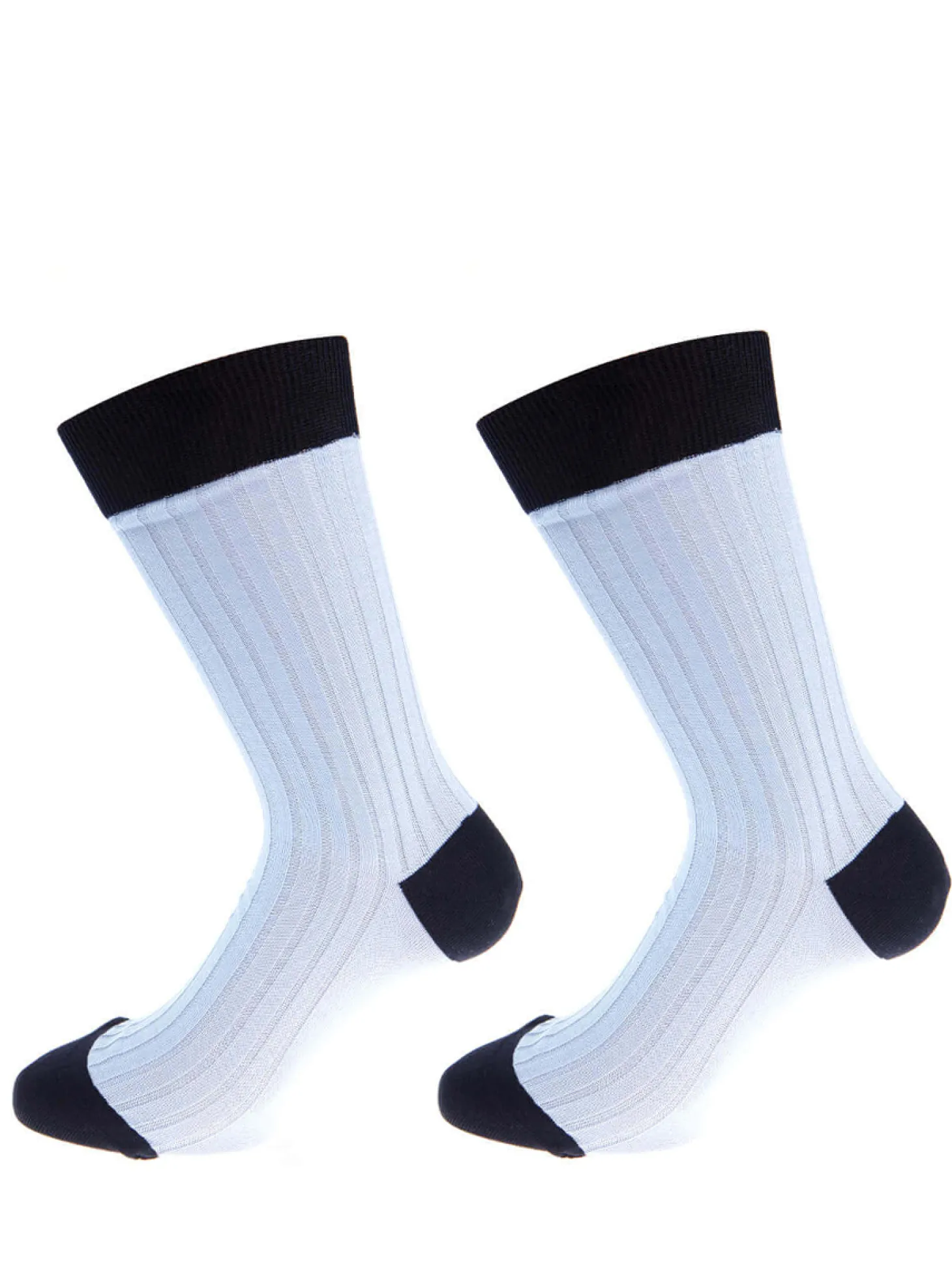 Chaussettes homme fil d'Ecosse 100% coton indigo et rose