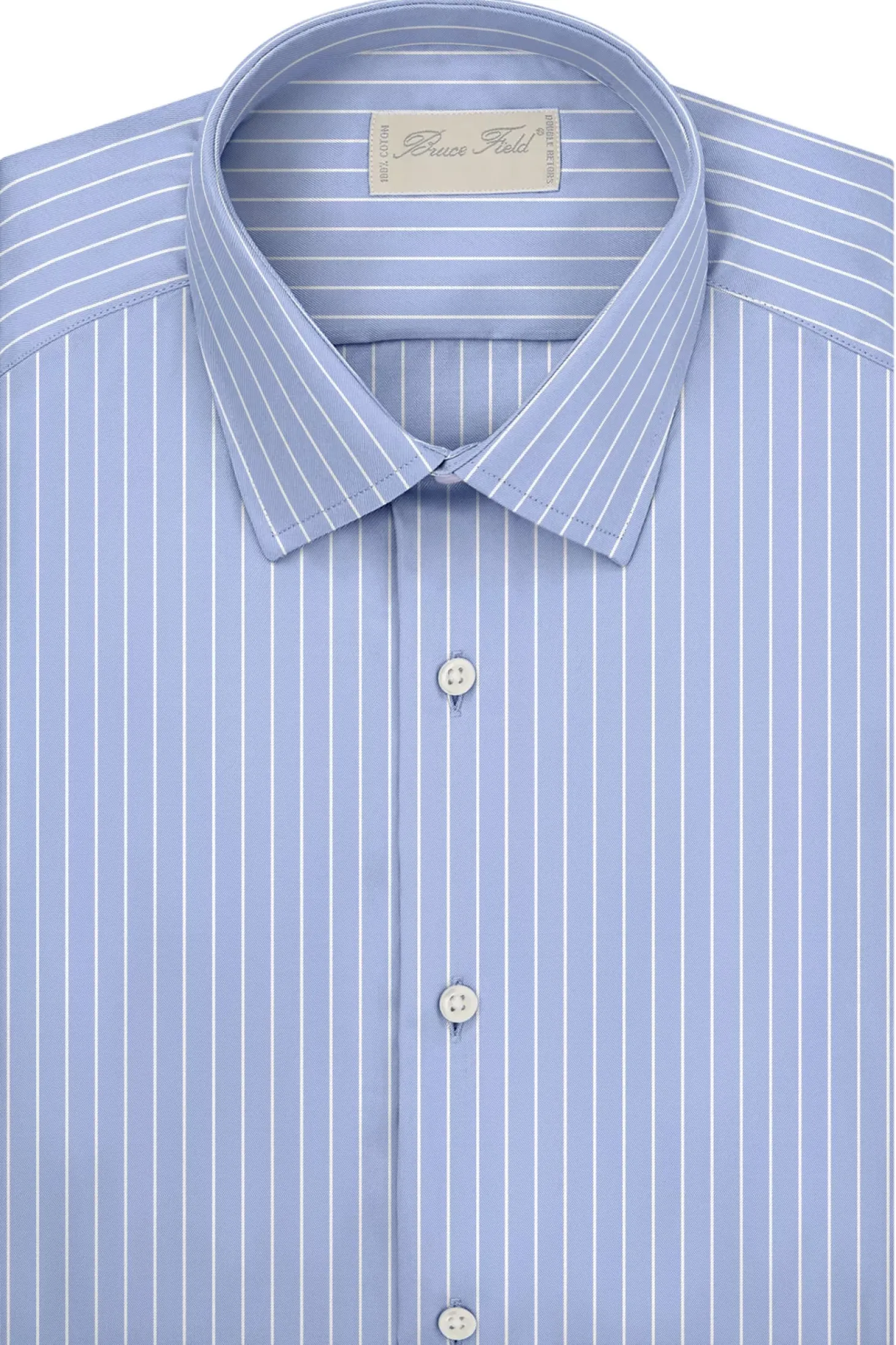 Chemise Alexian classique en pur coton à rayures blanches Dallas