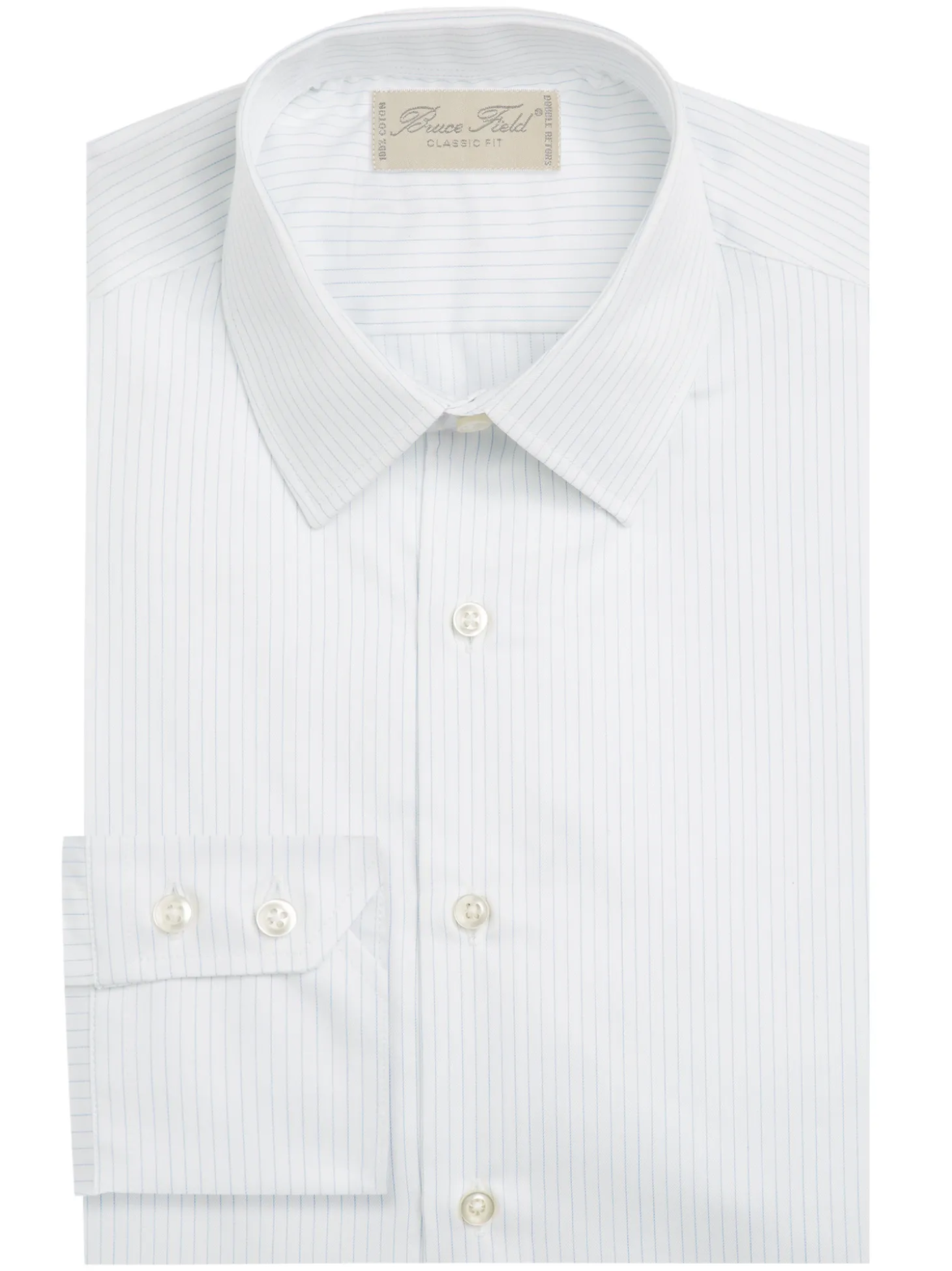 Chemise Alexian coupe classique pur coton à fines rayures Macon