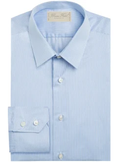 Chemise Alexian coupe classique pur coton à fines rayures Lausanne