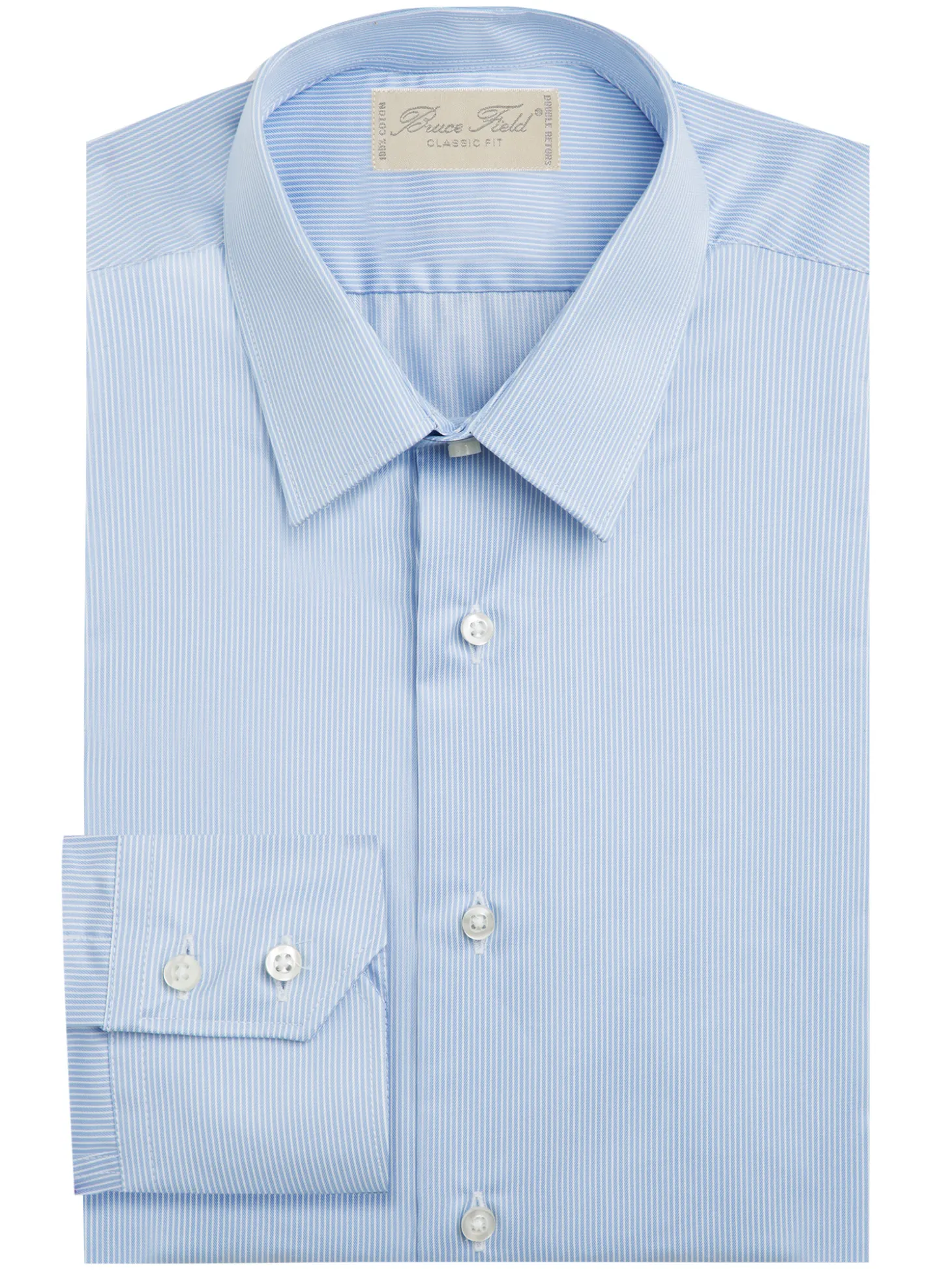 Chemise Alexian coupe classique pur coton à fines rayures Lausanne