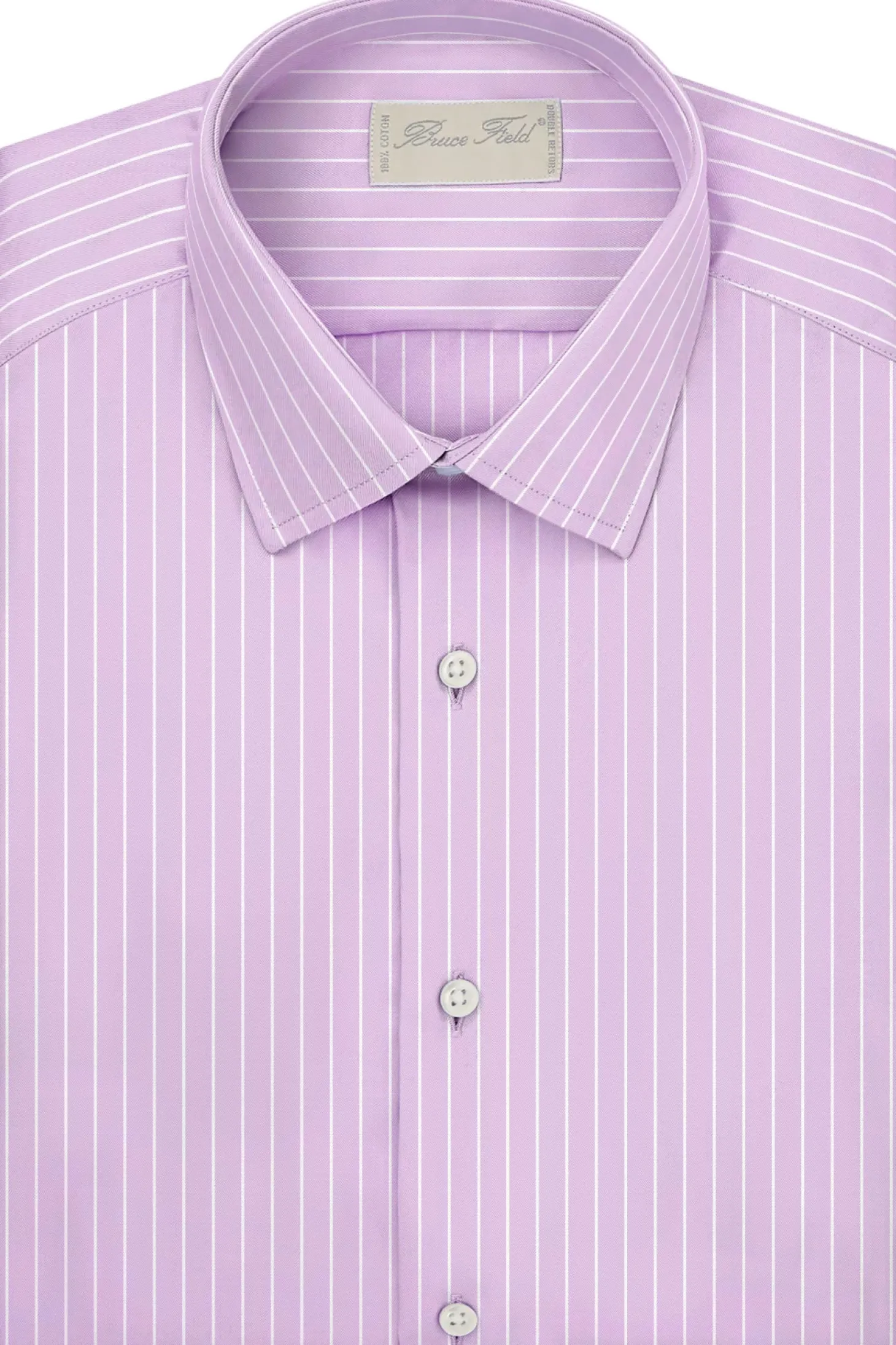 Chemise Benton cintrée en pur coton à rayures blanches Dallas
