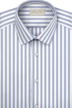 Chemise Benton cintrée en pur coton à rayures Michigan