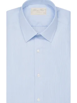 Chemise Benton cintrée pur coton finement rayée Monarques
