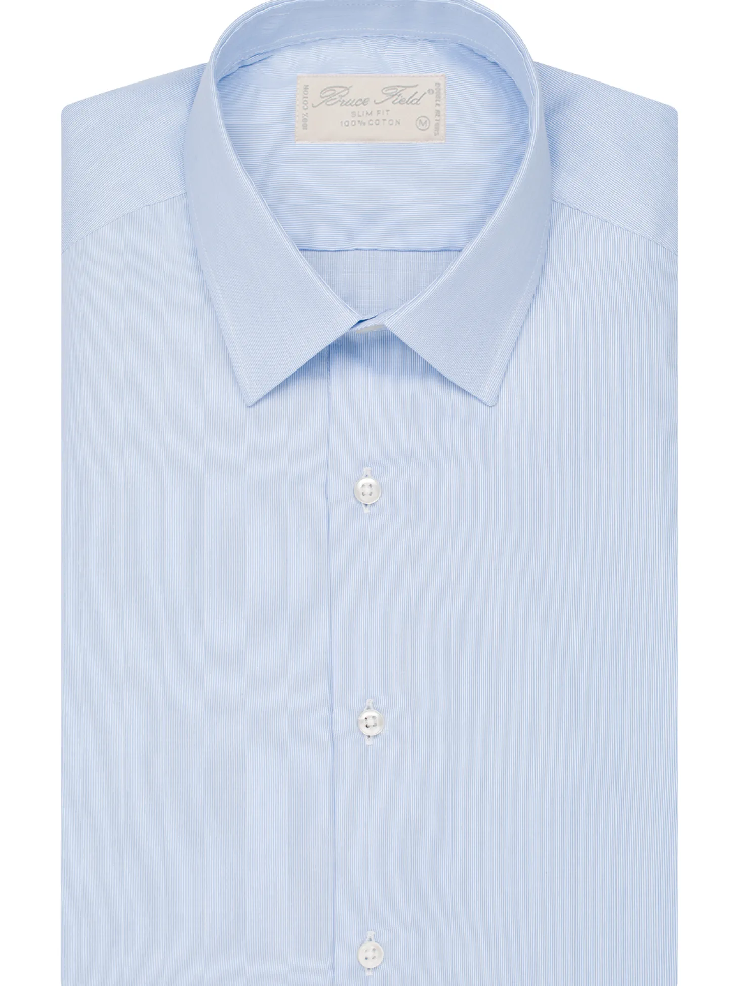 Chemise Benton cintrée pur coton finement rayée Monarques