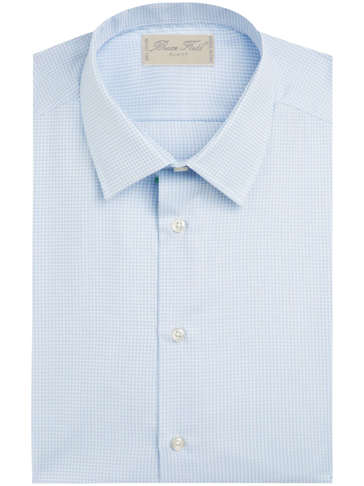 Chemise Benton cintrée pur coton à petit carreaux Mondragone