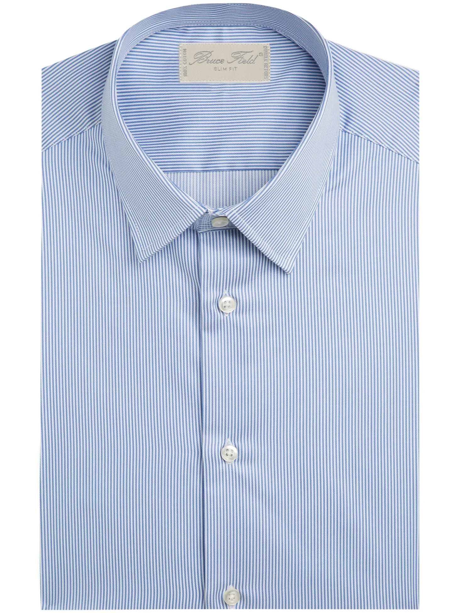 Chemise Benton cintrée pur coton à fines rayures Pessoa