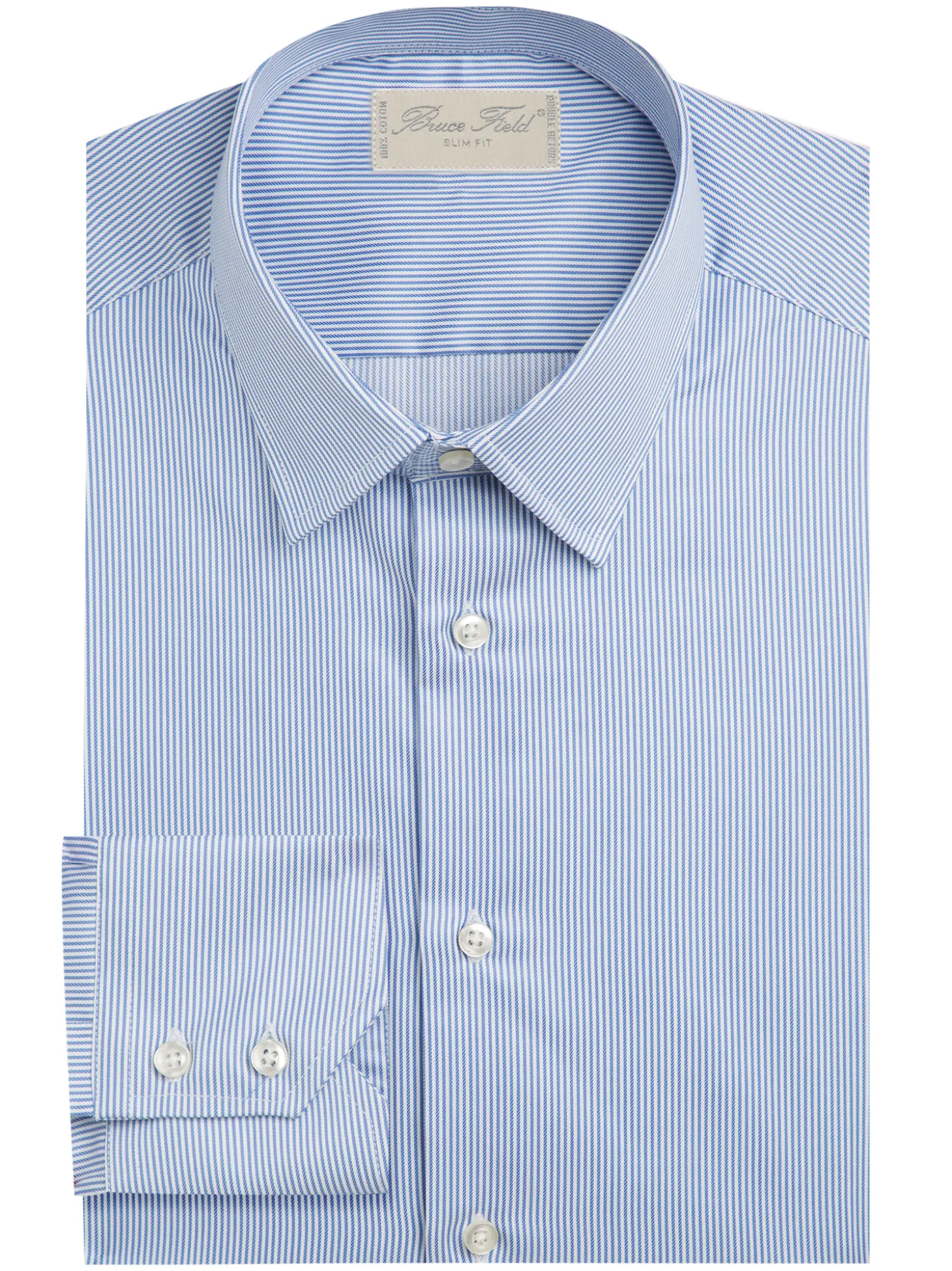 Chemise Benton cintrée pur coton à fines rayures Pessoa