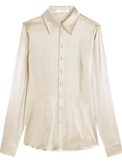 Chemisier cintré satin pure soie Victoria