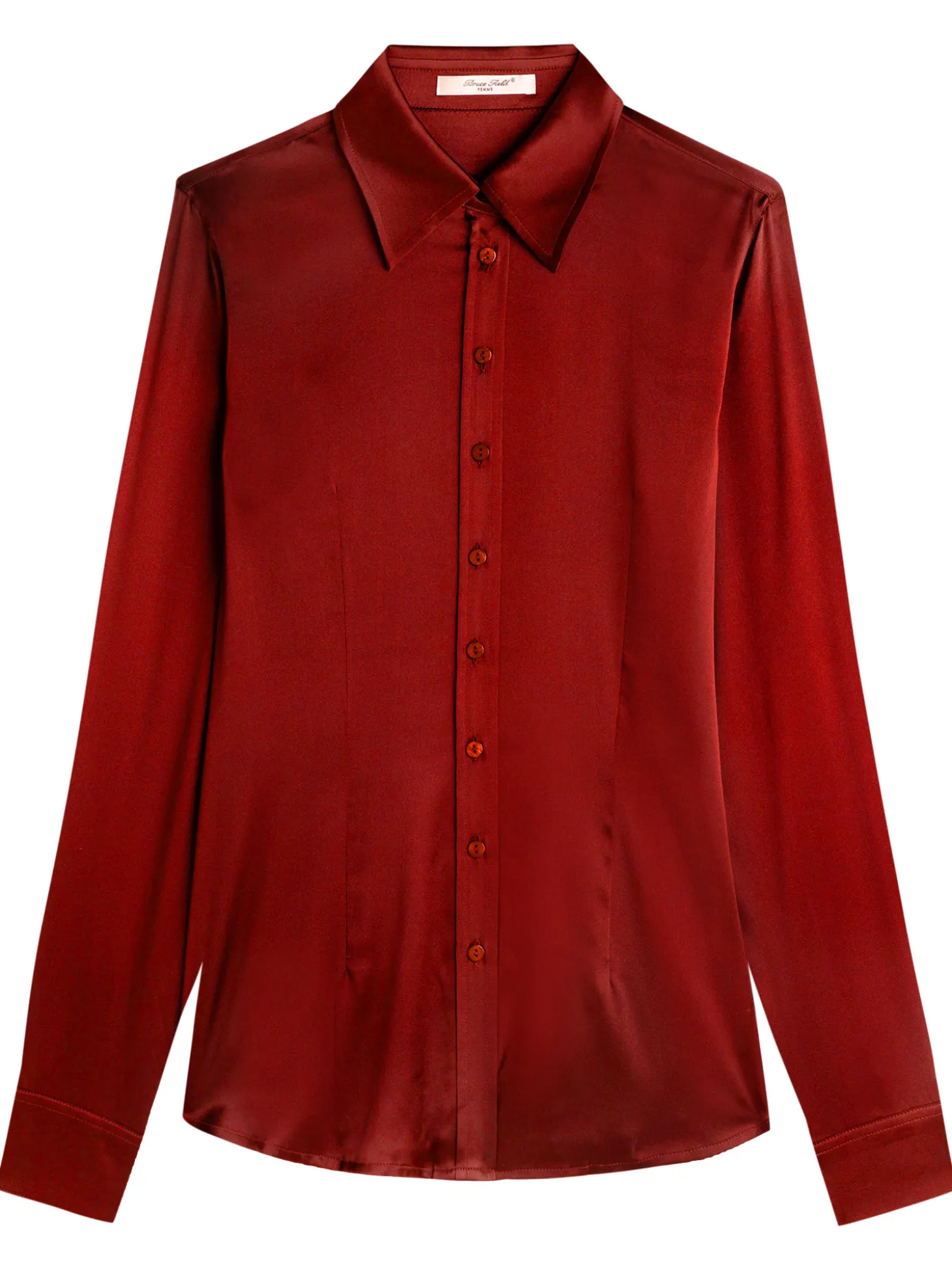 Chemisier cintré satin pure soie Victoria