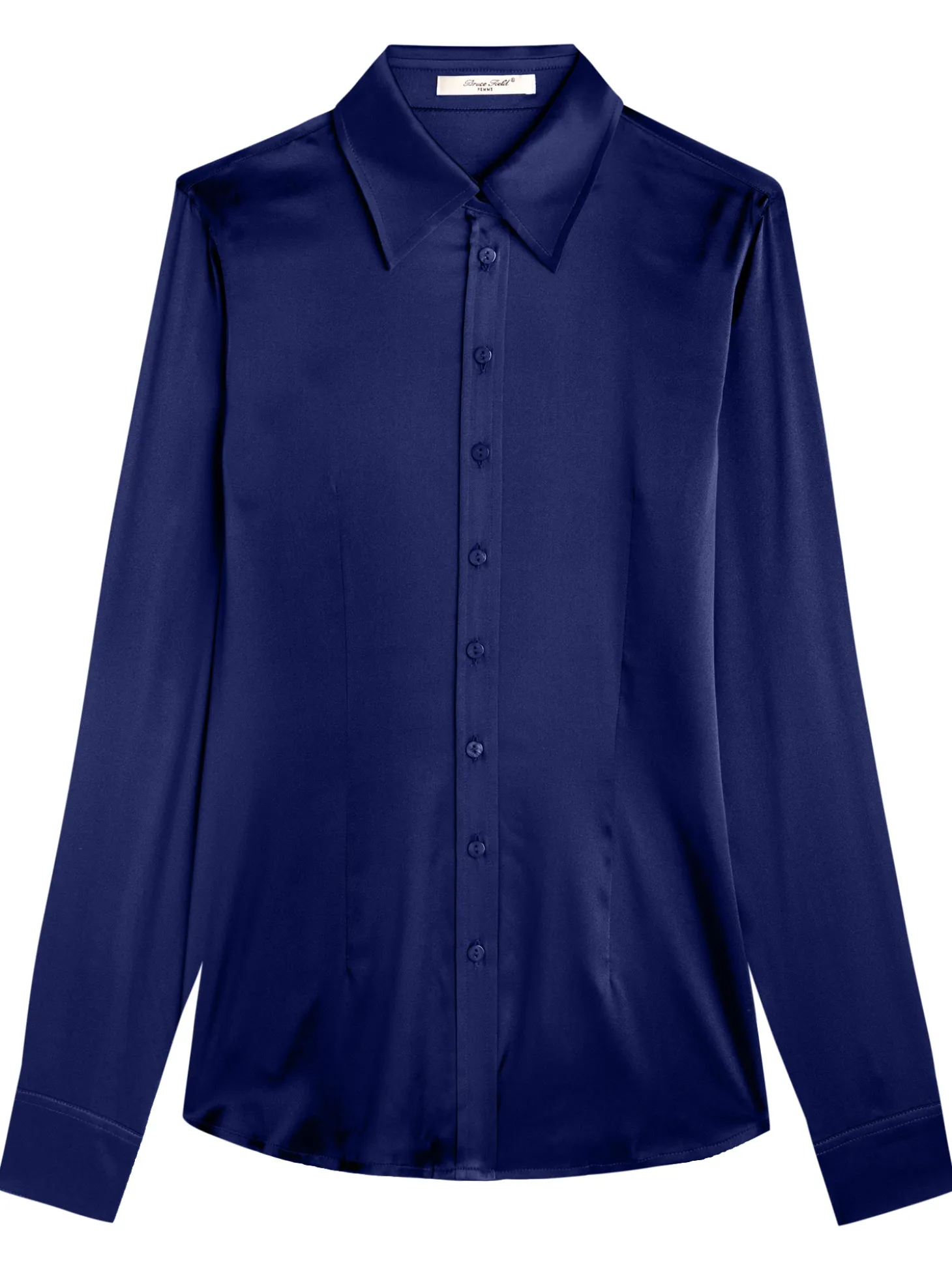 Chemisier cintré satin pure soie Victoria