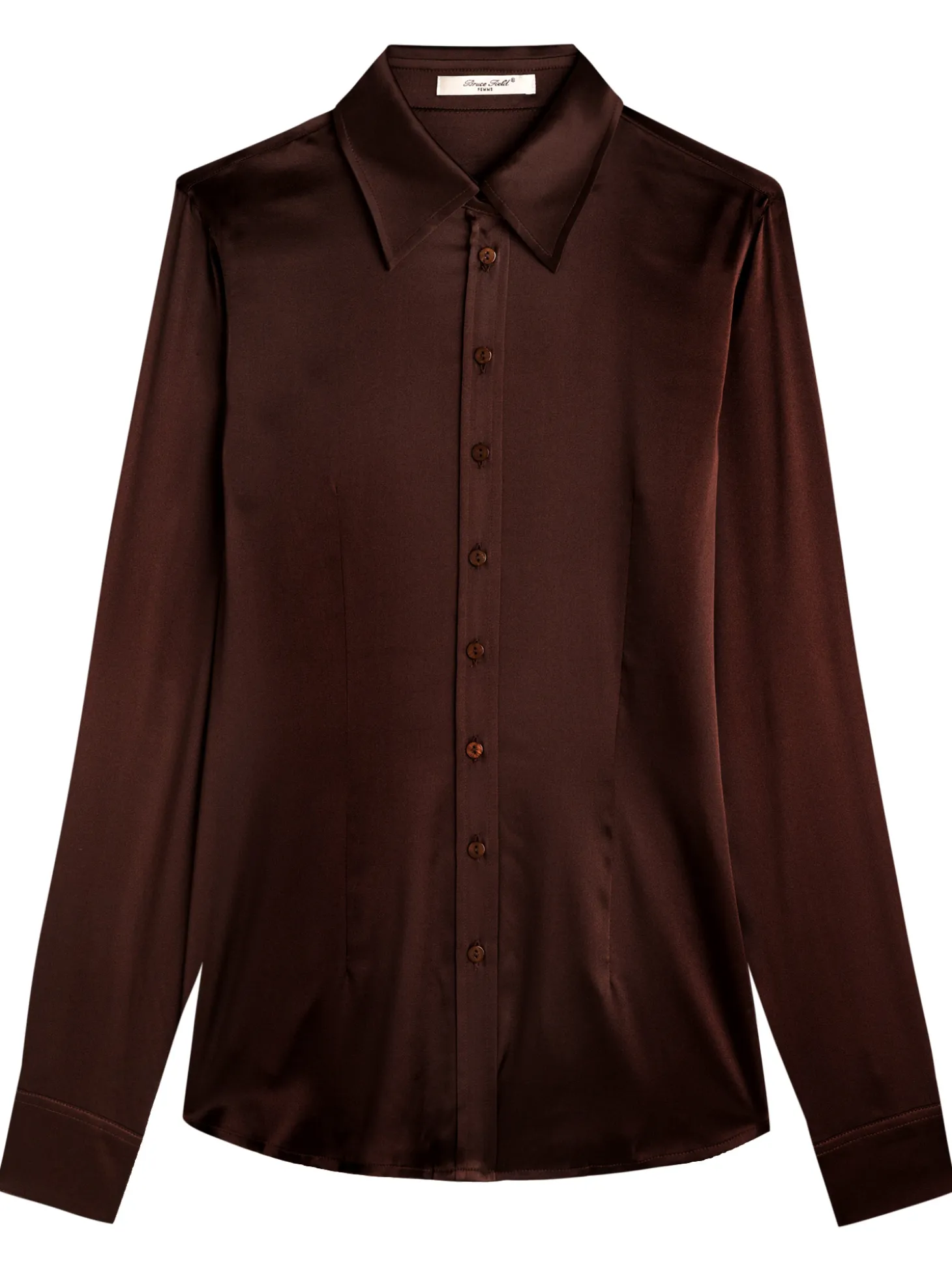 Chemisier cintré satin pure soie Victoria