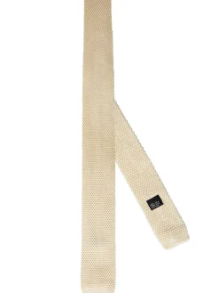 Cravate fine en maille tricot de pure soie