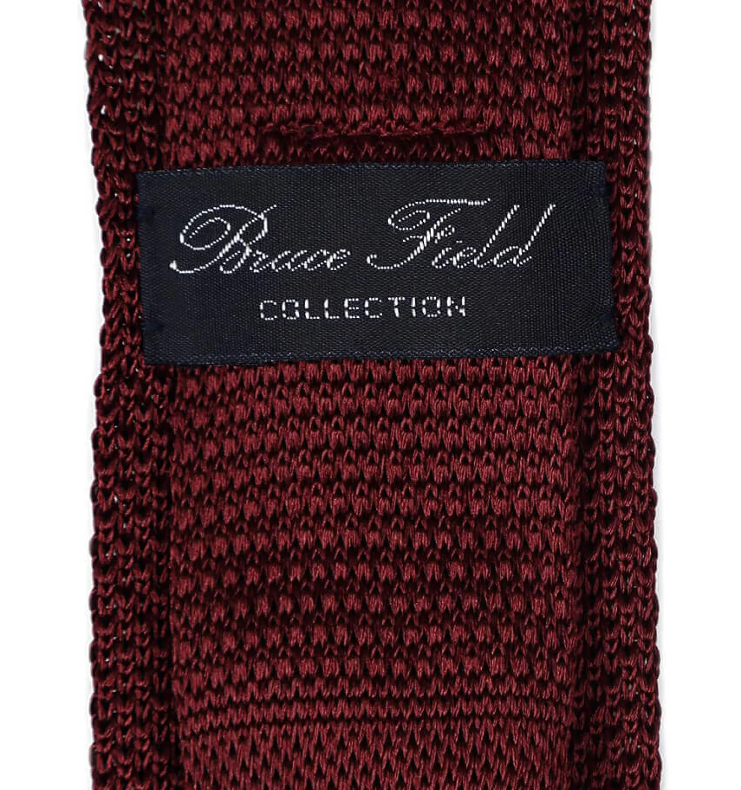 Cravate fine en maille tricot pure soie à pois