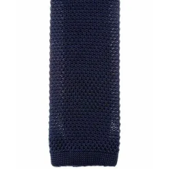 Cravate fine en maille tricot de pure soie