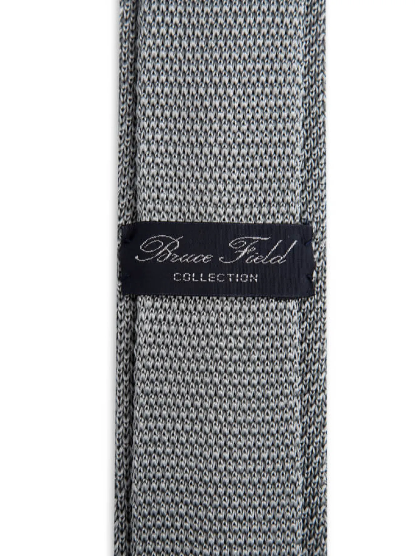 Cravate fine en maille tricot pure soie à pois