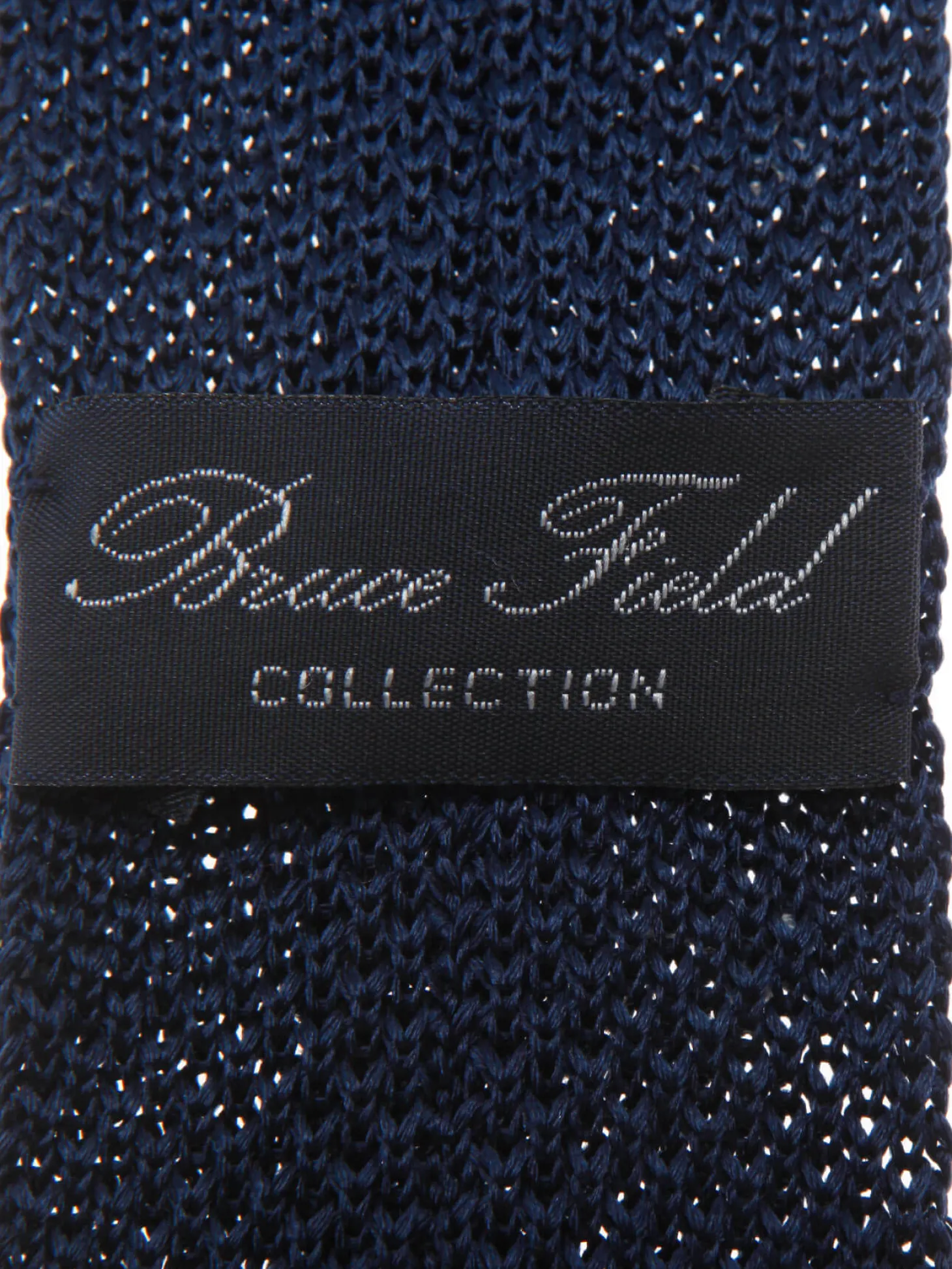 Cravate fine en maille tricot pure soie à pois