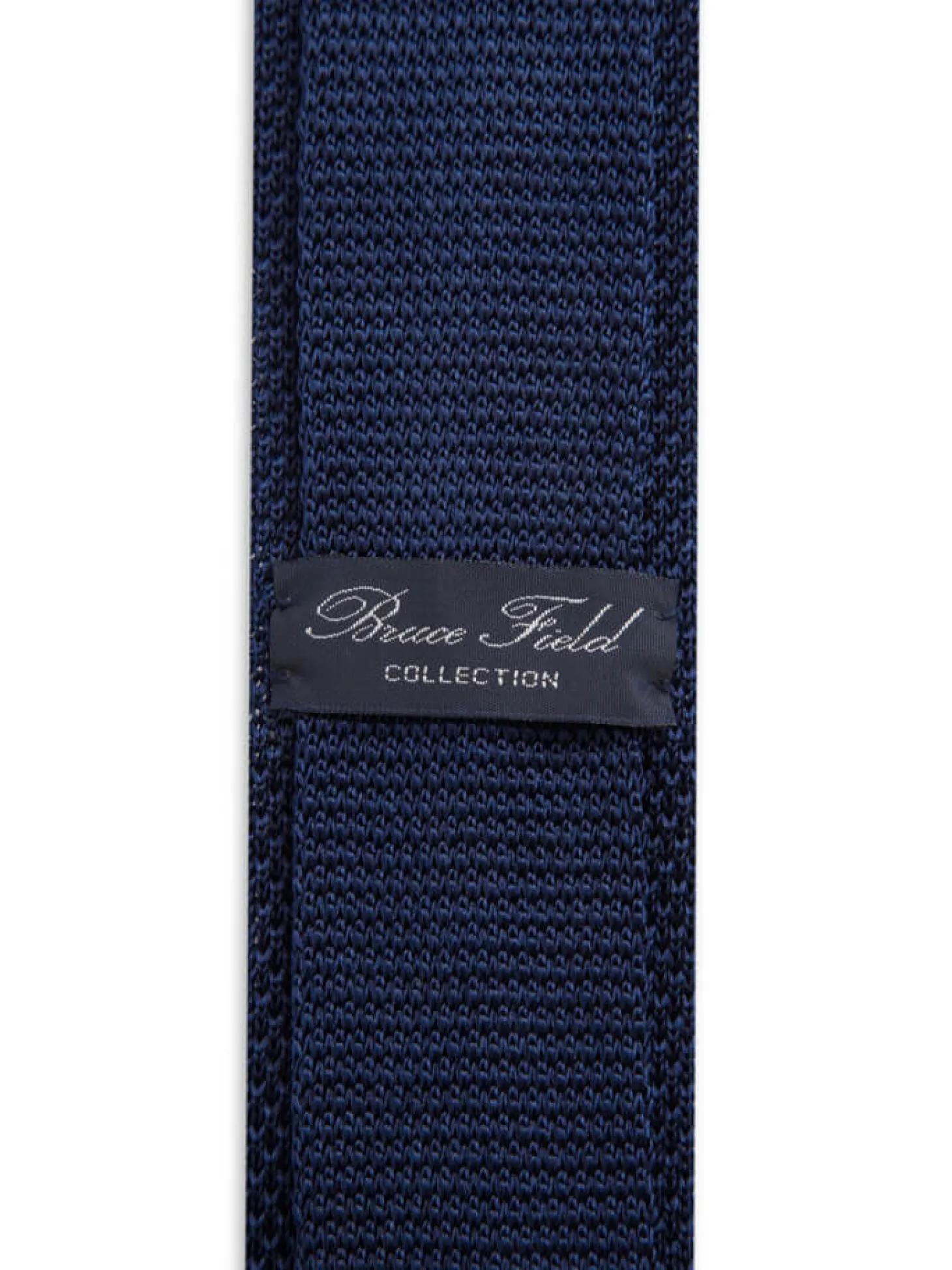 Cravate fine en maille tricot pure soie à pois