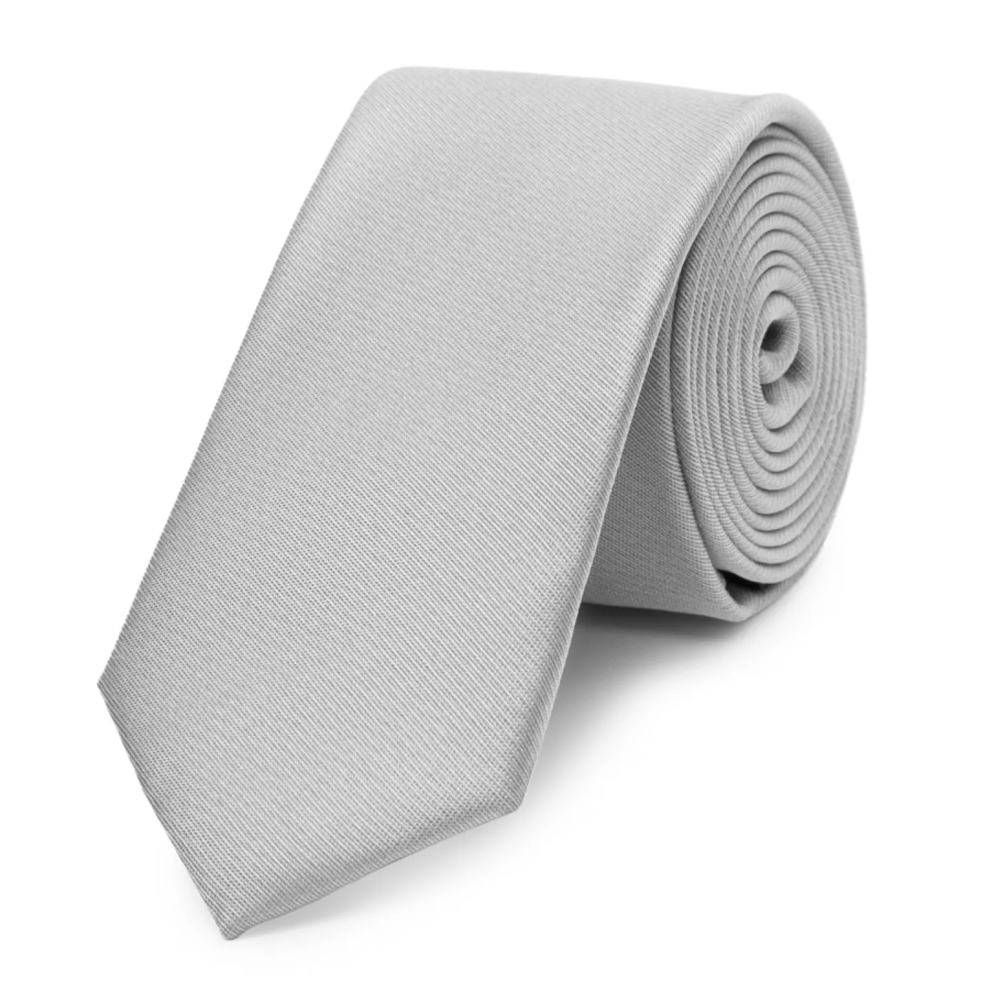 Cravate fine pure soie lisse
