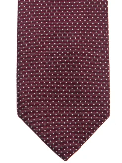 Cravate pure soie à puces carrées