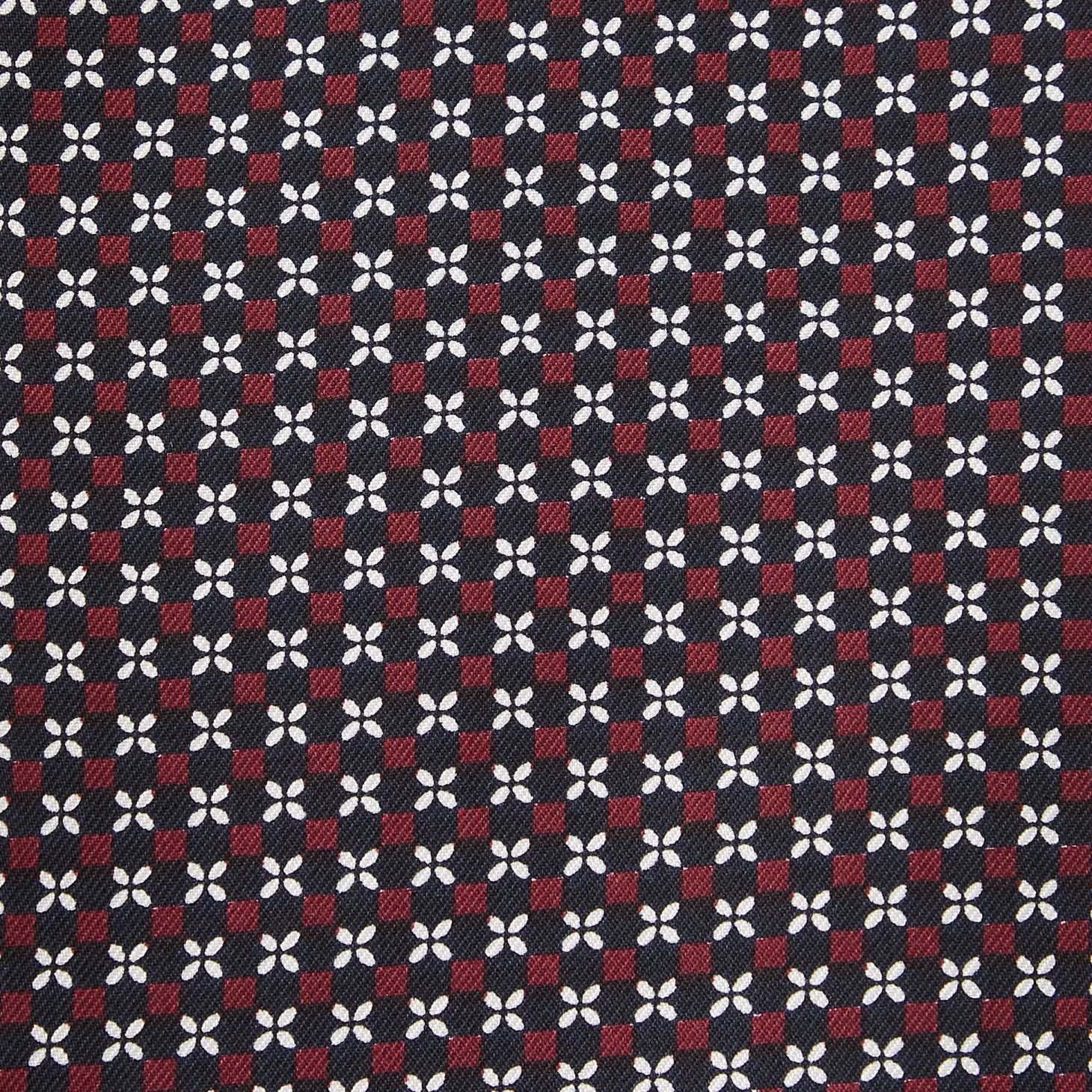 Foulard pure soie à puces et fleurs