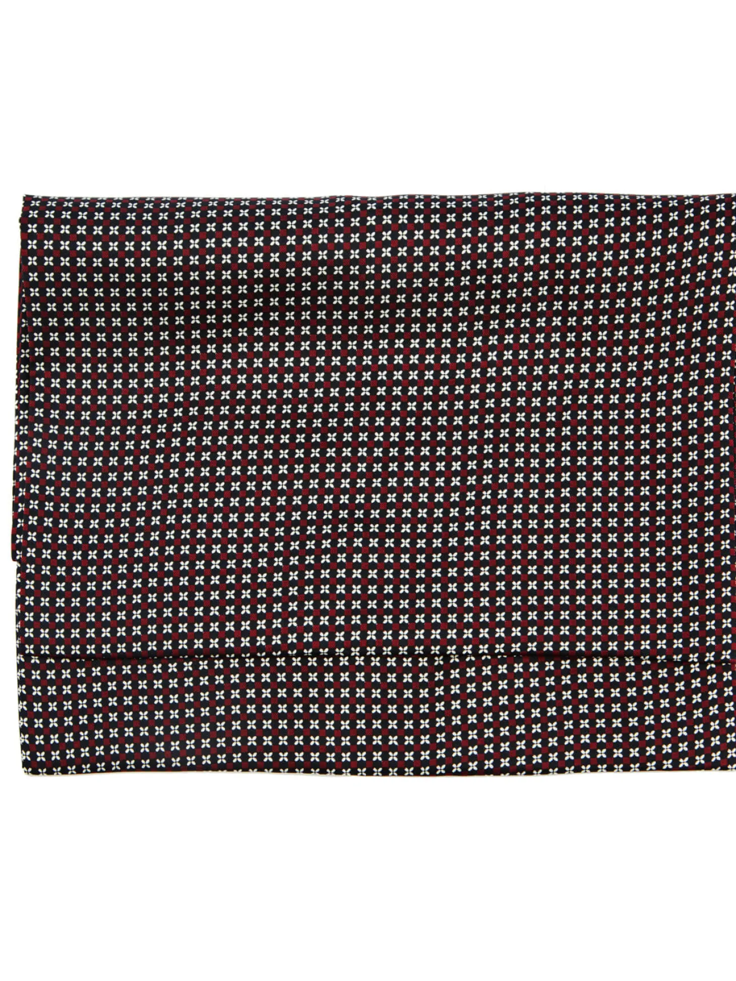 Foulard pure soie à puces et fleurs