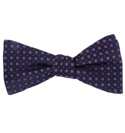 Noeud papillon Trèfles en pure soie