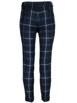 Pantalon ajusté pure laine anglaise tartan Paride
