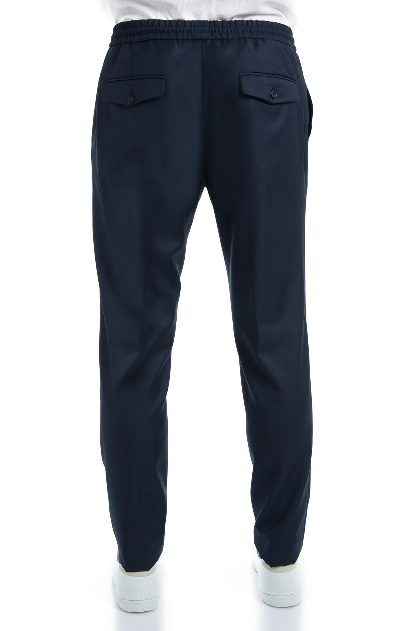 Pantalon Dany fuselé à cordon en pure laine Vitale Barberis Canonico Super 110's