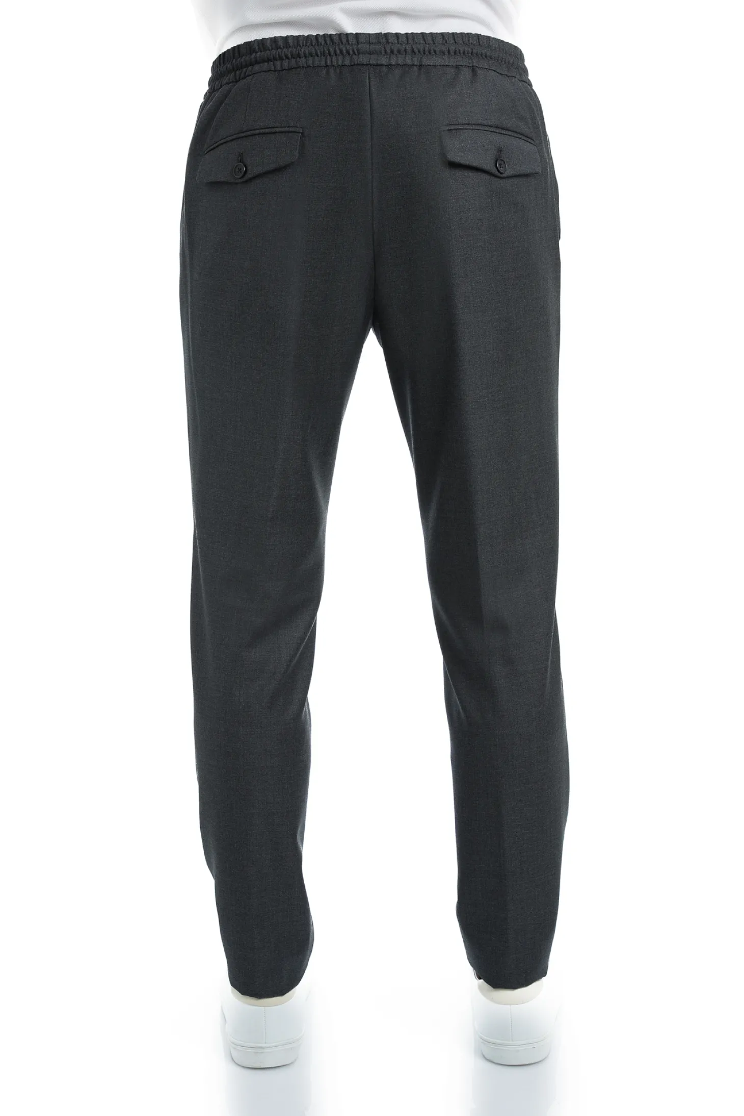 Pantalon Dany fuselé à cordon en pure laine Vitale Barberis Canonico Super 110's
