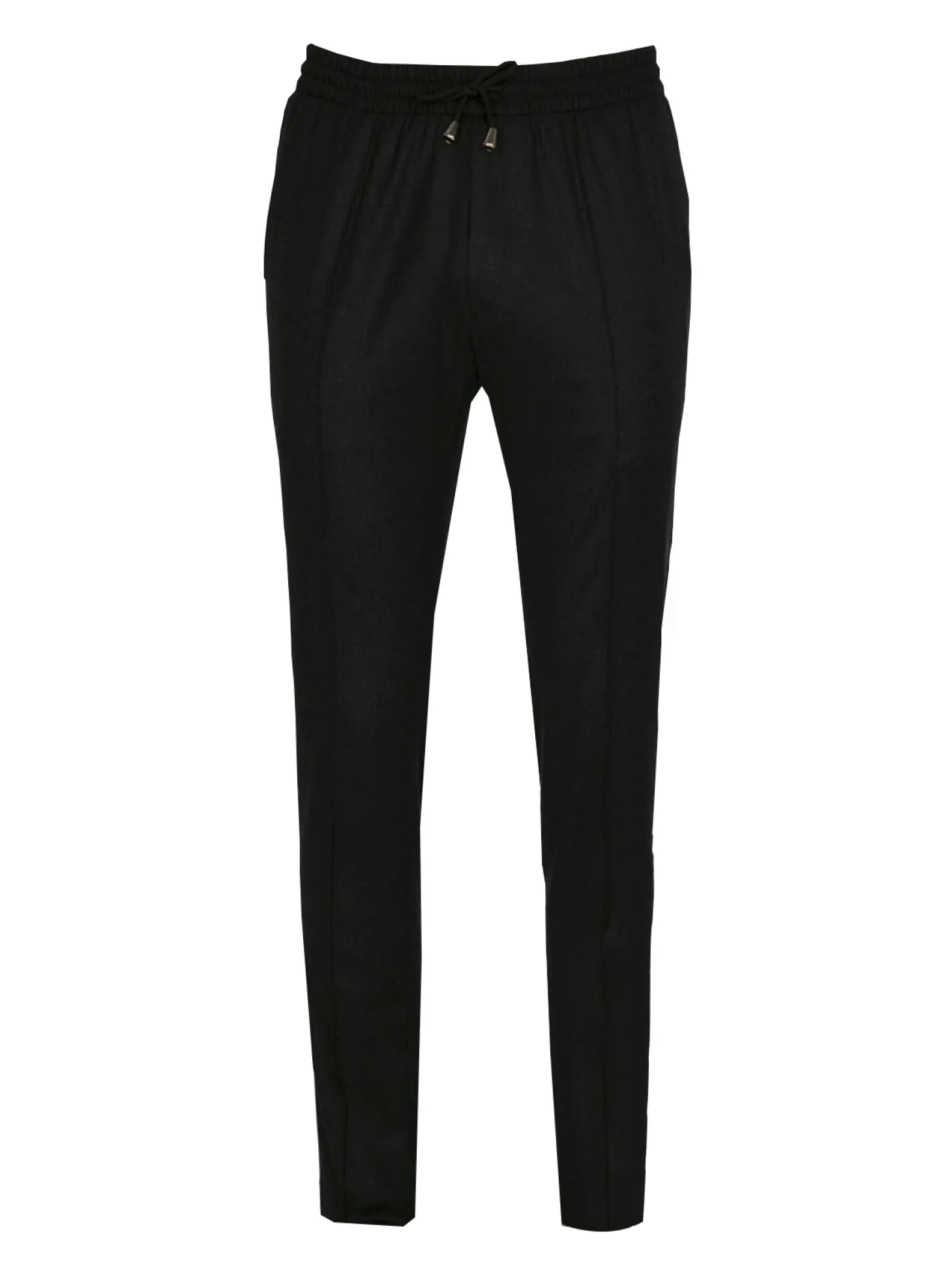 Pantalon Dany fuselé flanelle pure laine à cordon