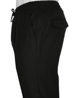 Pantalon Dany fuselé flanelle pure laine à cordon