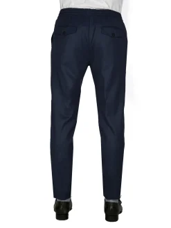 Pantalon Dany fuselé flanelle pure laine à cordon