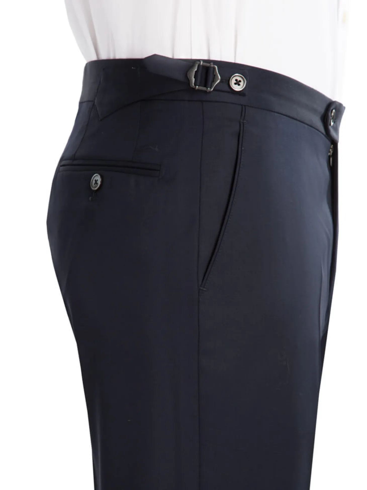 Pantalon homme tour de taille réglable en pure laine Vitale Barberis Canonico