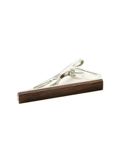 Pince à cravate slim avec finition en bois