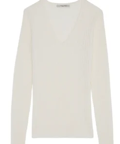 Pull col V en pure laine mérinos Venus