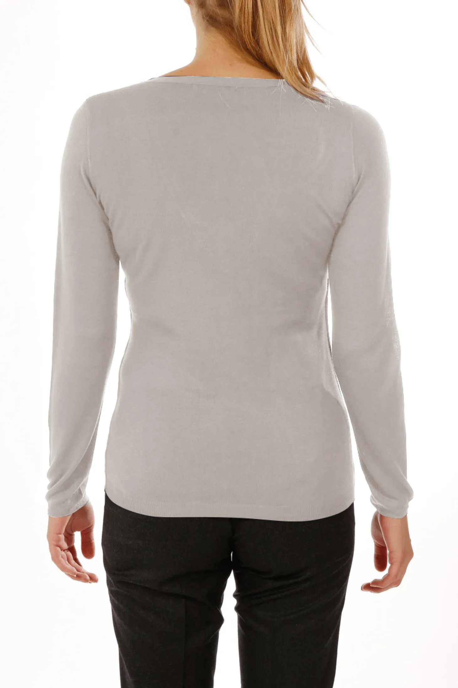 Pull maille Virginie en bambou cachemire col V