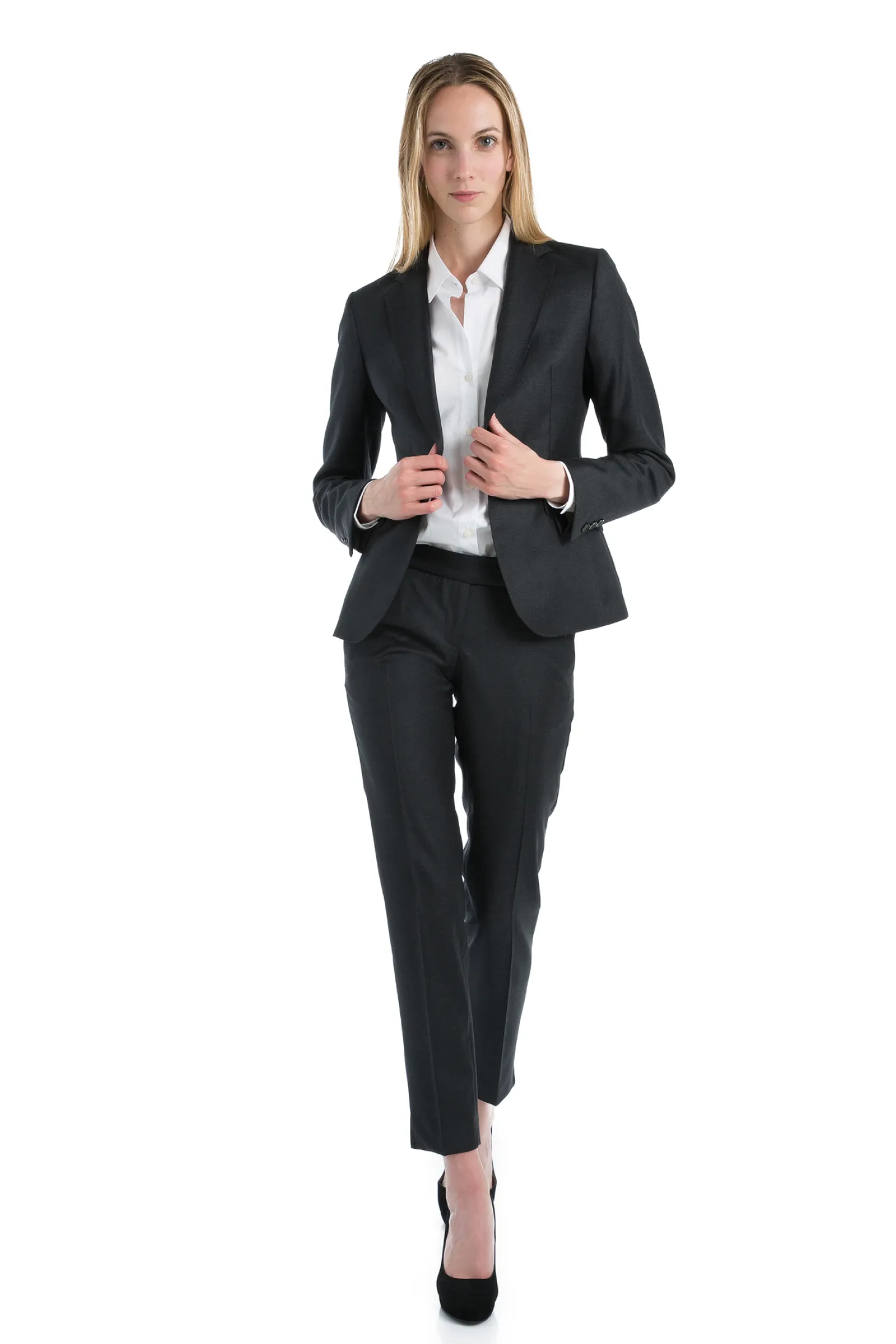 Tailleur cintré pure laine pantalon cigarette Super 110's Vitale Barberis Canonico