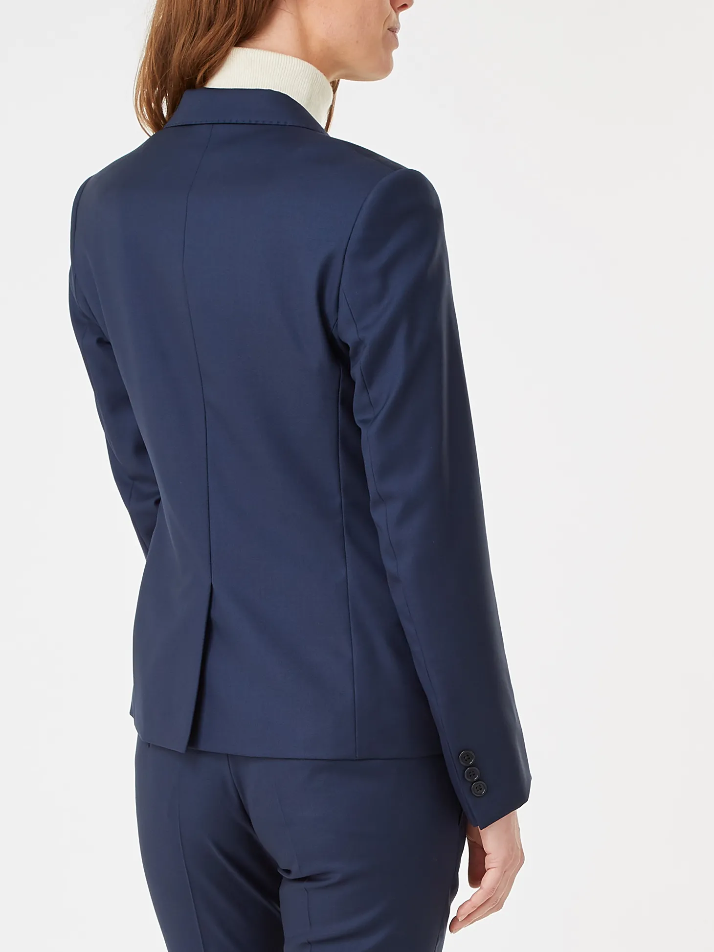 Tailleur cintré pure laine pantalon cigarette Super 110's Vitale Barberis Canonico