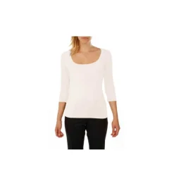T-shirt stretch col carré manches 3/4 Carry