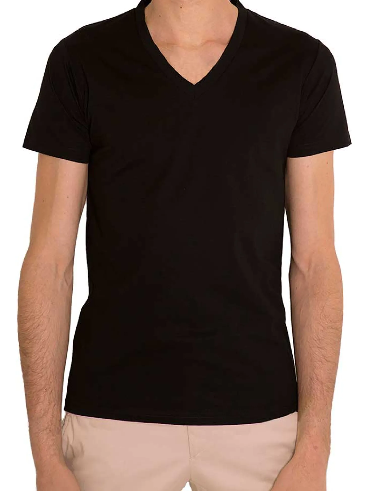 T-shirt Vivien en fil d'Écosse col V