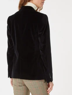 Veste Daniela velours palatine cintrée