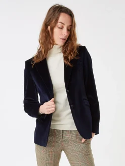 Veste Daniela velours palatine cintrée
