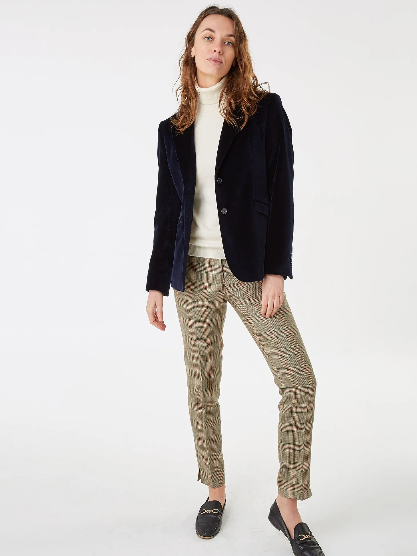 Veste Daniela velours palatine cintrée
